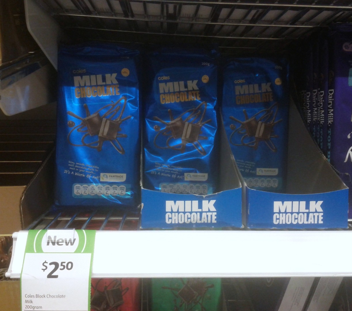 Coles 200g Milk Chocolate