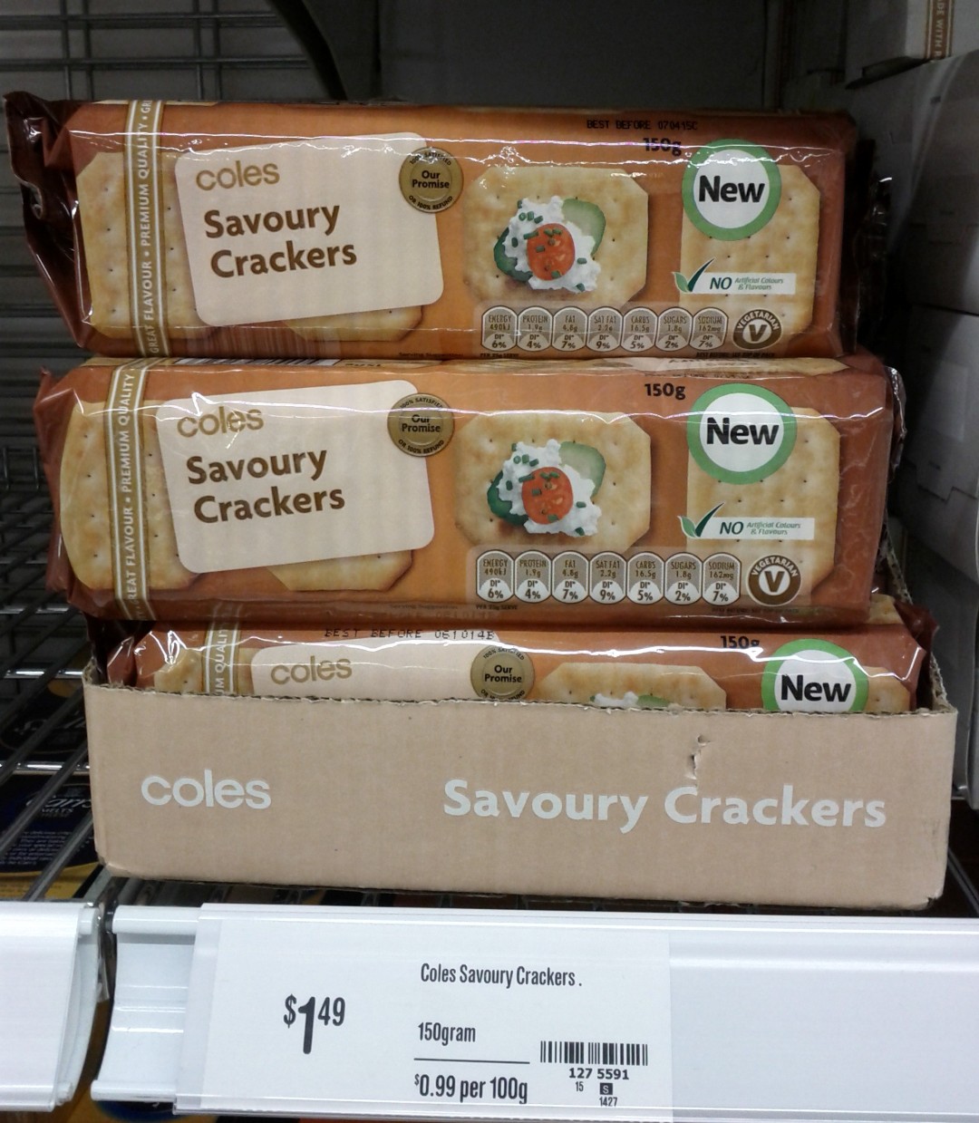Coles 150g Savoury Crackers