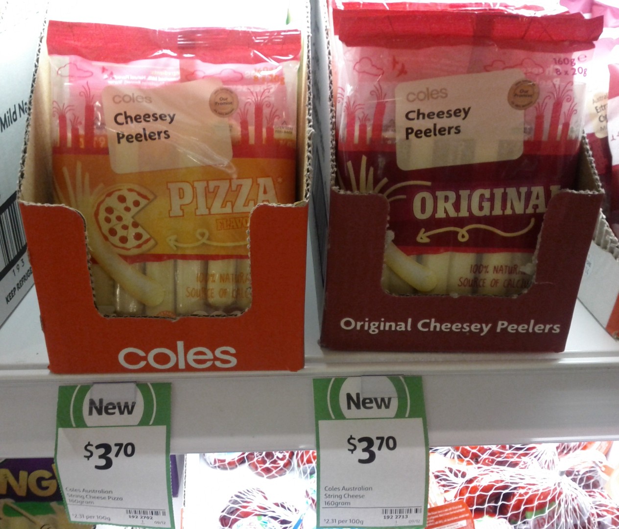 Coles 160g Cheesey Peelers Pizza, Original