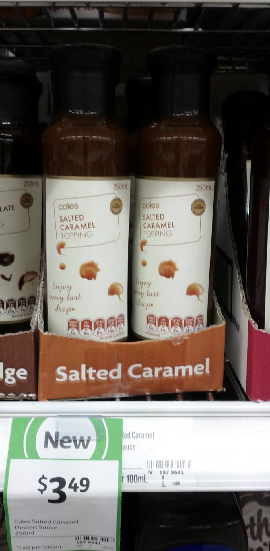 Coles 250mL Salted Caramel Topping