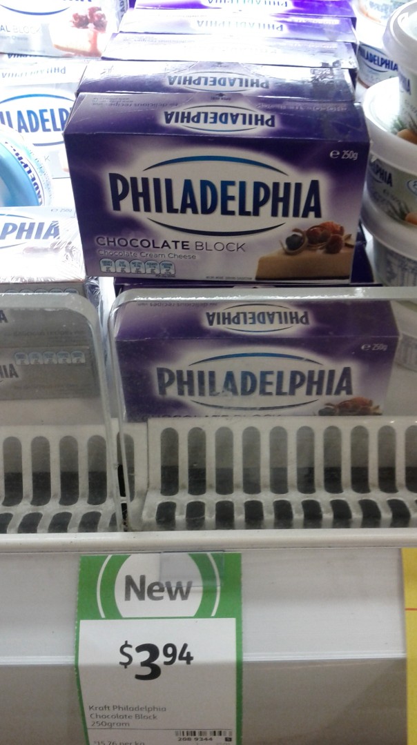 Karft 250g Philadelphia Chocolate Block