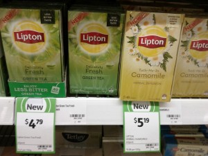 Lipton 52g Fresh Green Tea, Camomile Tea