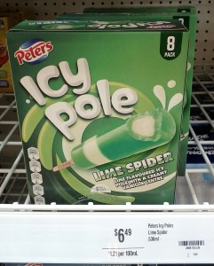 Peters 536mL Icy Pole Lime Spider