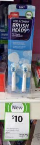 Coles Brush Heads 2pk Power Toothbrushes