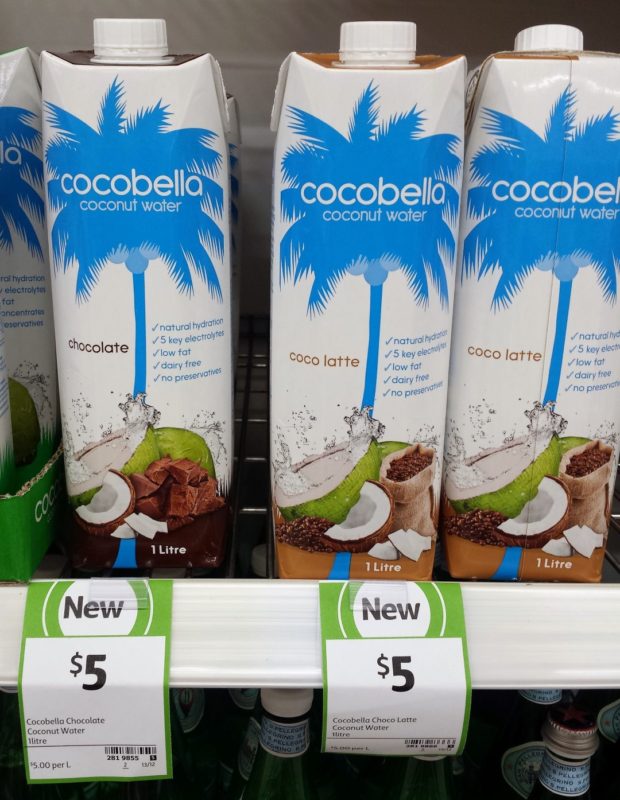 Cocobella 1L Coconut Water Chocolate, Coco Latte