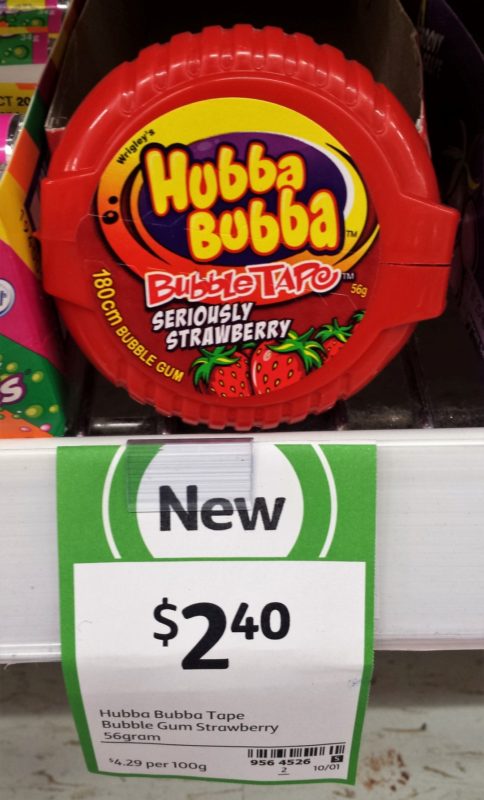 Hubba Bubba 56g Strawberry Bubble Tape