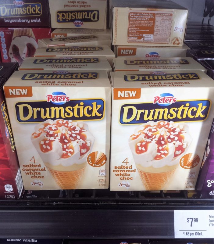 Peters Drumstick 475mL Salted Caramel White Choc