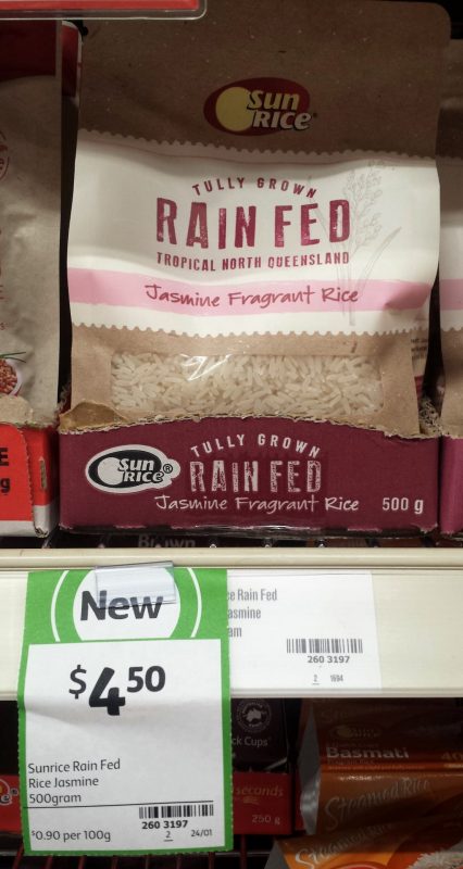 Sunrice 500g Rain Fed Jasmine Fragrant Rice