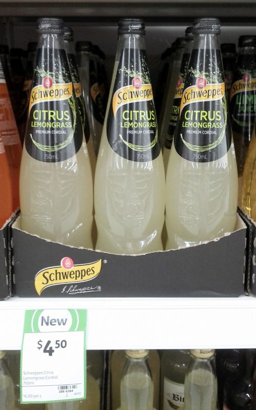 Schweppes 750mL Premium Cordial Citrus Lemongrass