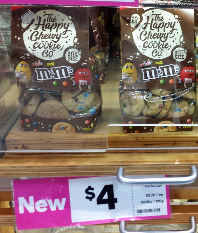 The Happy Chewy Cookie Co 160g Mini Cookies M&M's