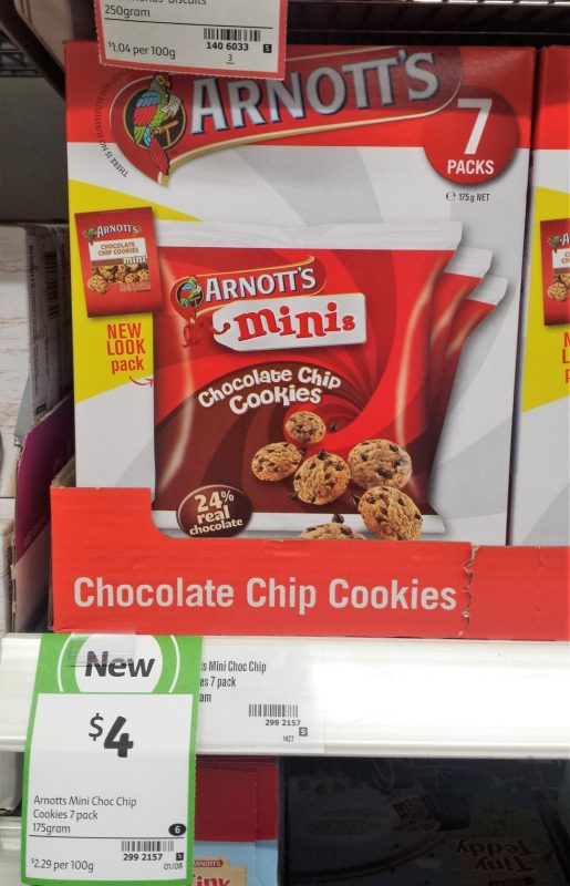 Arnott's 175g Chocolate Chip Cookies Minis