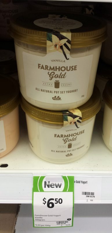 Pauls 700g Farmhouse Gold Pot Set Yoghurt Vanilla