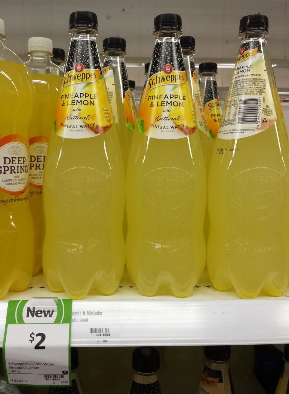 Schweppes 1.1L Mineral Water Pineapple & Lemon