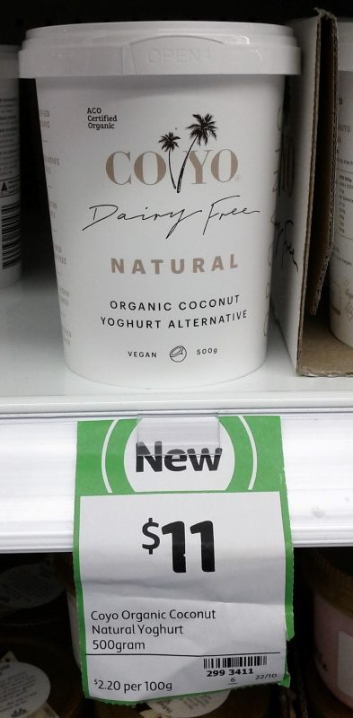 CoYo 500g Dairy Free Organic Coconut Yoghurt Alternative Natural