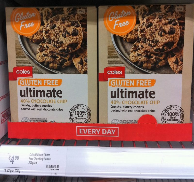 Coles 300g Ultimate 40% Chocolate Chip Cookies Gluten Free