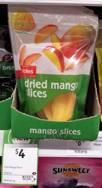 Coles 150g Dried Mango Slices