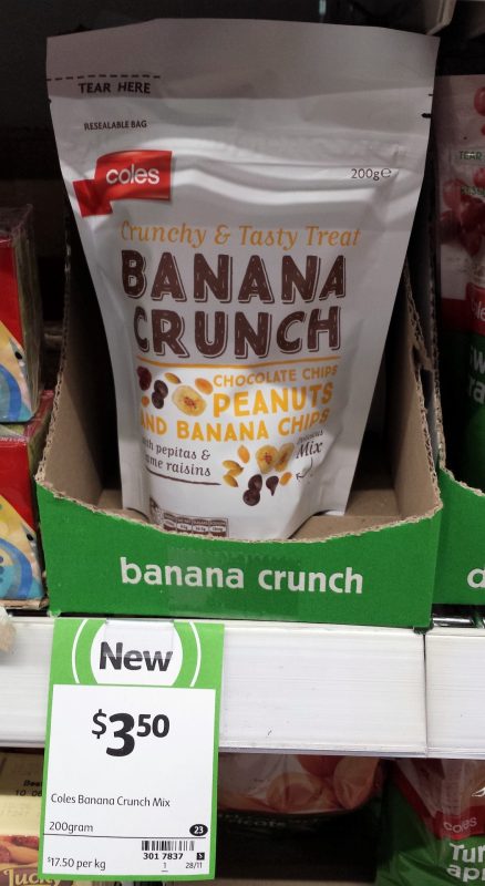 Coles 200g Banana Crunch Mix