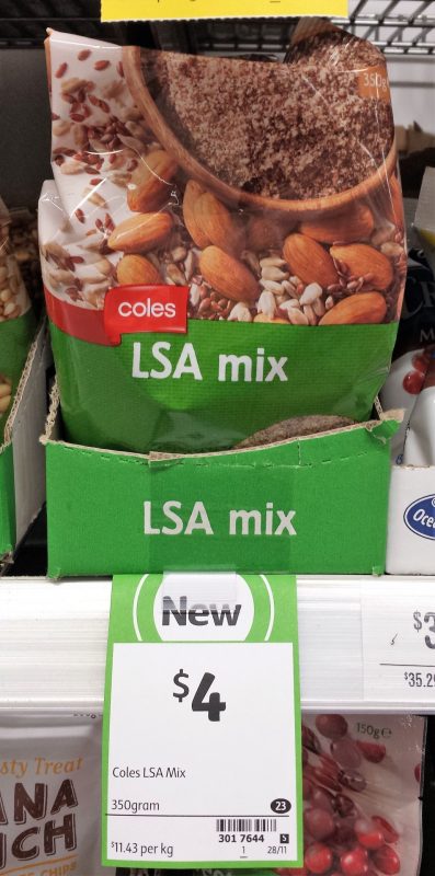 Coles 350g LSA Mix