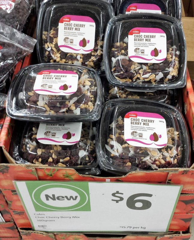 Coles 380g Choc Cherry Berry Mix