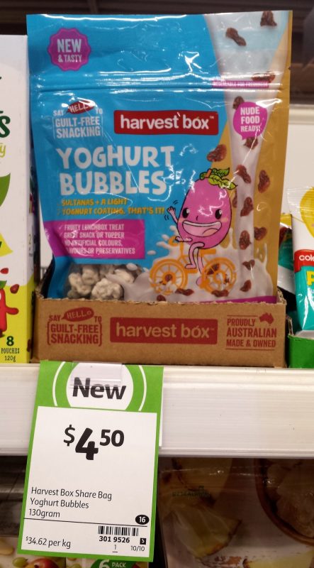 Harvest Box 130g Yoghurt Bubbles
