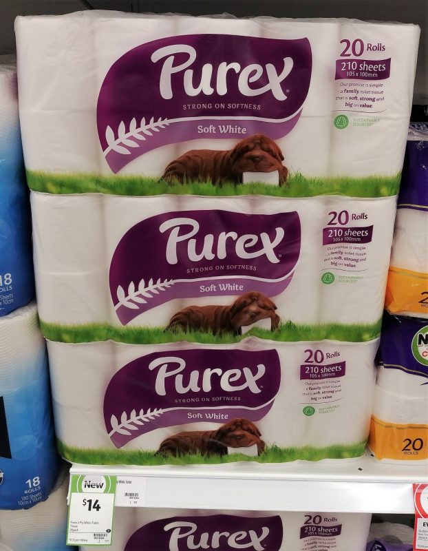 Purex 20 Rolls Soft White Toilet Tissue
