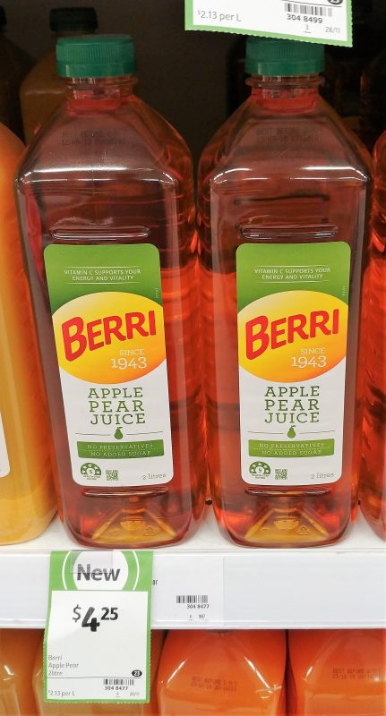 Berri 2L Apple Pear Juice
