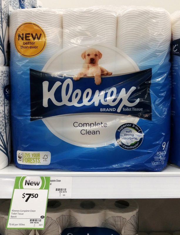 Kleenex 9 Rolls Complete Clean Toilet Tissue