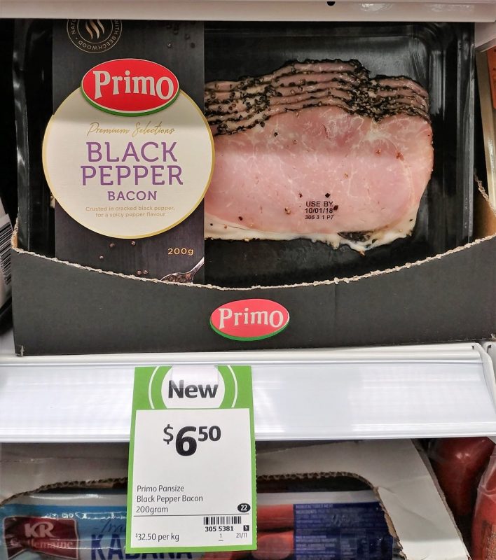Primo 200g Black Pepper Bacon