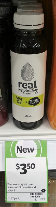 Real 300mL Water Apple Lime + Activated Charcoal