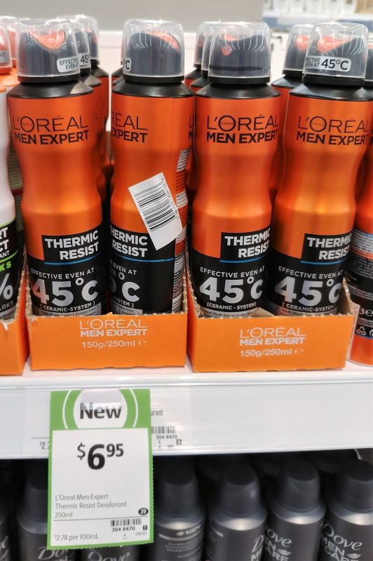 L'Oreal 250mL Deodorant Men Expert Thermic Resist