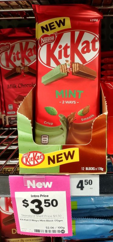 Nestle 170g Kit Kat 2 Ways Mint