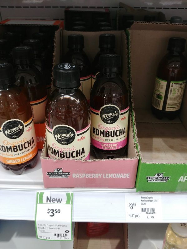 Remedy Kombucha 300mL Organic Kombucha Raspberry Lemonade