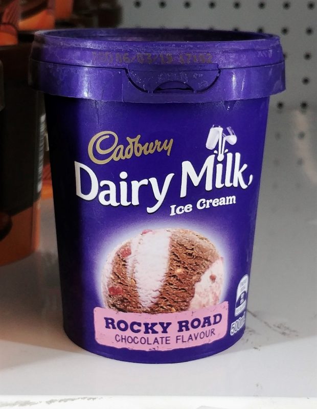 Cadbury 500mL Ice Cream Rocky Road Chocolate Flavour