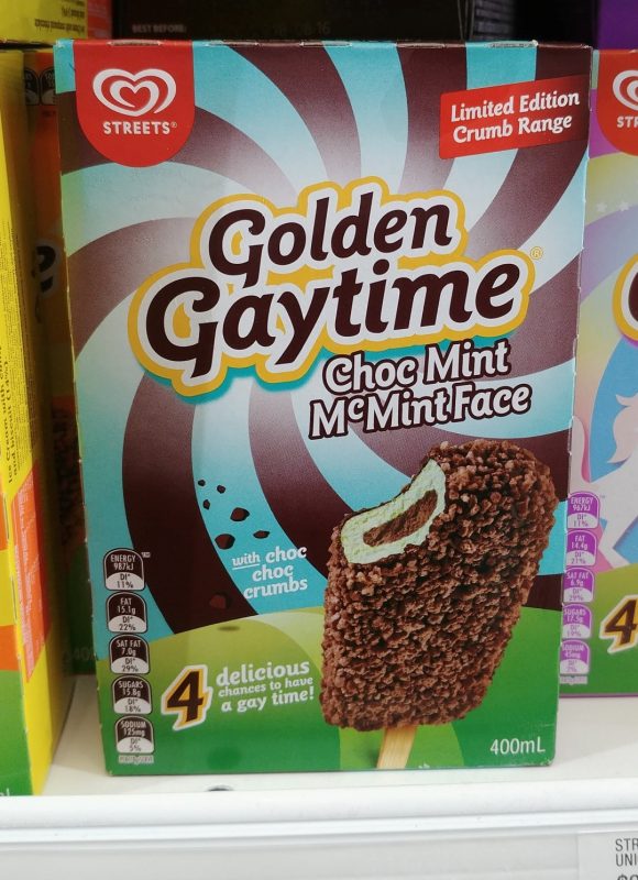 Streets 400mL Golden Gaytime Choc Mint McMint Face Limited Edition Crumb Range