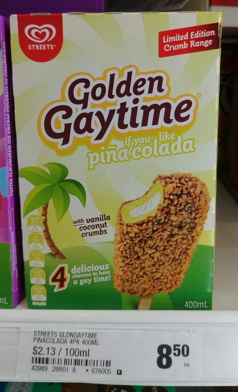 Streets 400mL Golden Gaytime Pina Colada Limited Edition Crumb Range