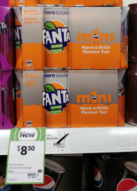 Fanta 8 X 200mL Orange Flavour Mini Can