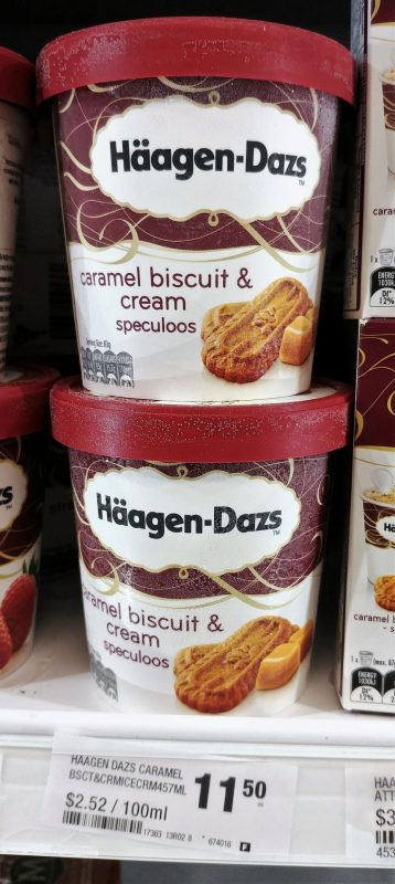 Haagen Dazs 457mL Ice Cream Caramel Biscuit & Cream Speculoos