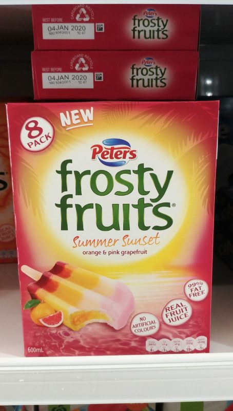 Peters 600mL Frosty Fruits Summer Sunset Orange & Pink Grapfruit
