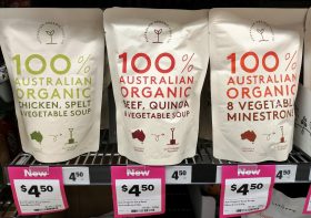 Australian Organice Food Co 330g Soup Chicken, Beef, Minestrone