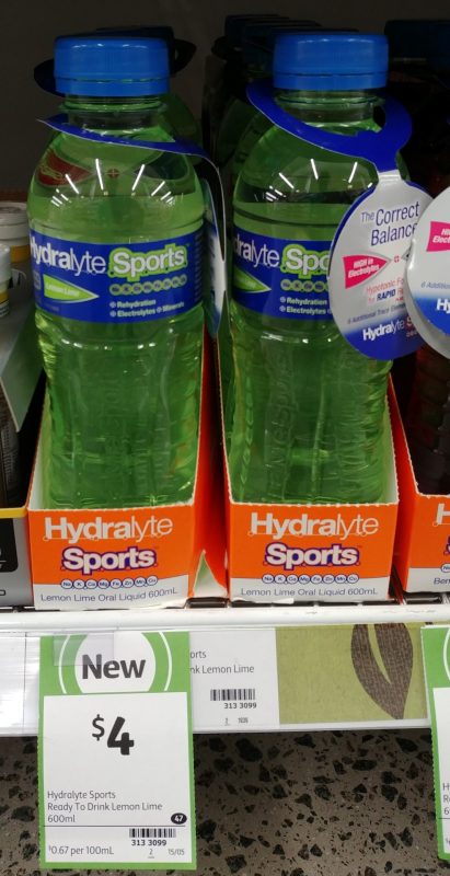 Hydralyte Sports 600mL Lemon Lime