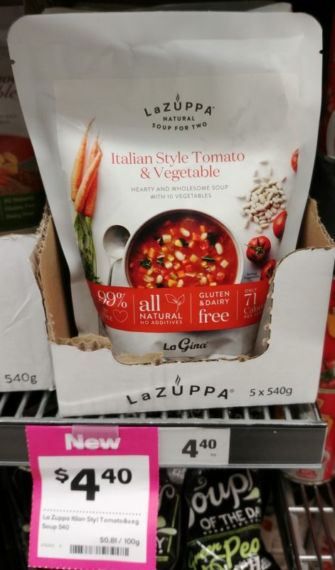 LaZuppa 540g Soup Italian Style Tomato & Vegetable
