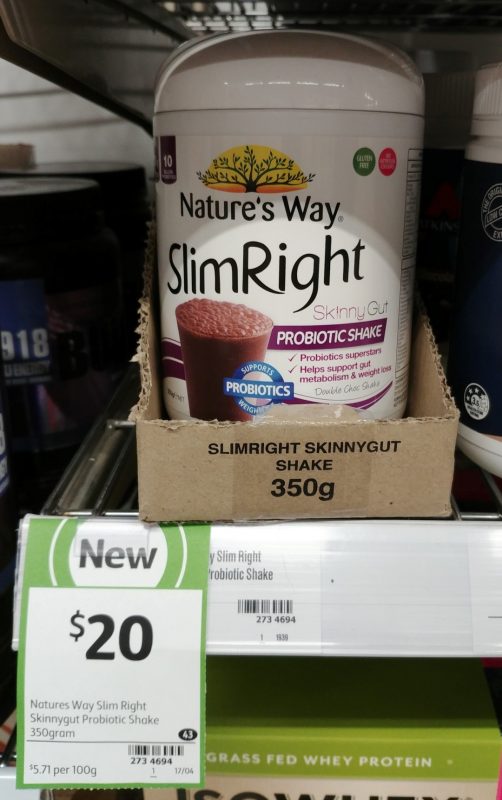 Nature's Way 350g Probiotic Shake Slim Right Skinny Gut