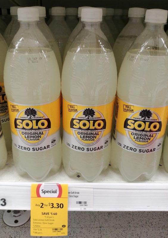 Solo 1.25L Zero Sugar Original Lemon Flavour