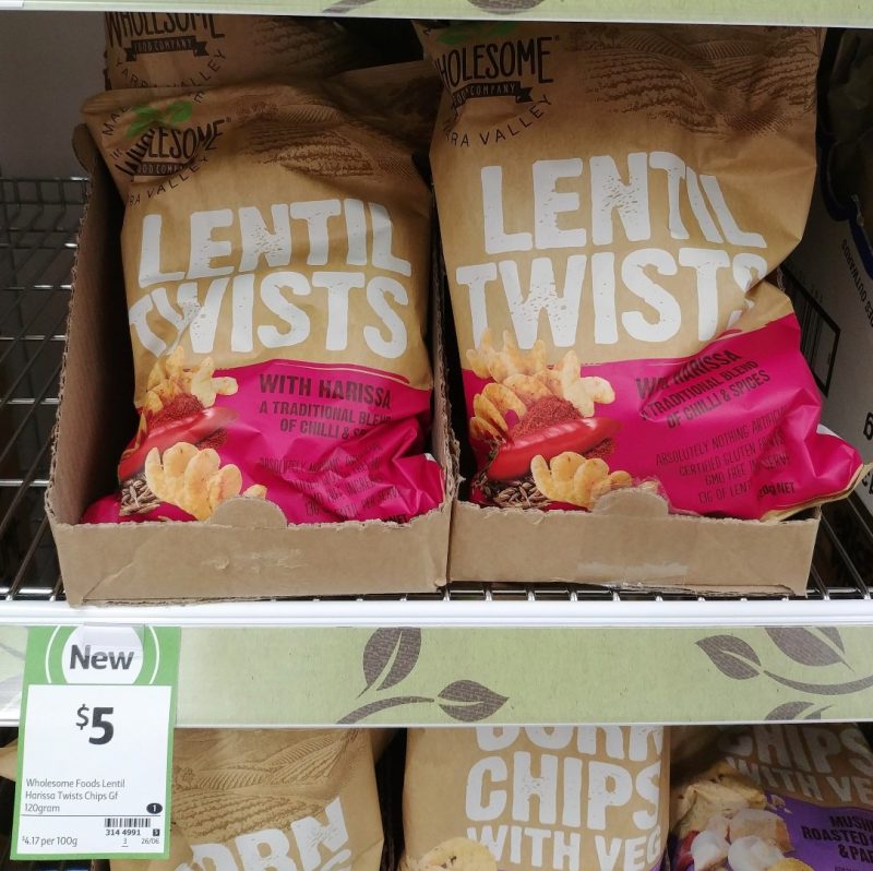 Wholesome Foods Company 120g Lentil Twists Harissa