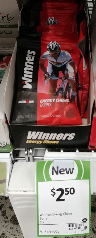 Winners 60g Energy Chews Berry