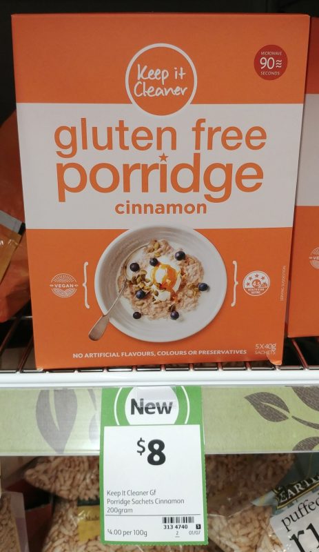 Keep It Cleaner 200g Gluten Free Porridge Cinnamon