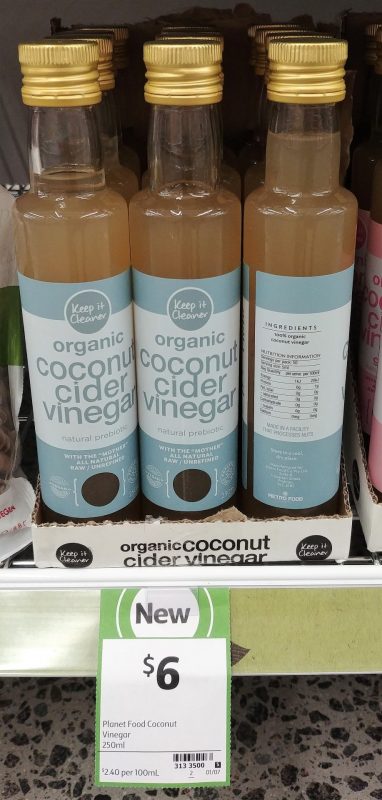 Keep It Cleaner 250mL Organic Coconut Cider Vinegar