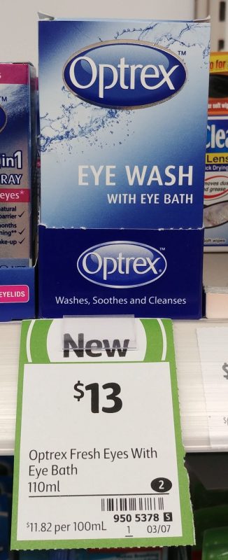 Optrex 110mL Eye Wash With Eye Bath
