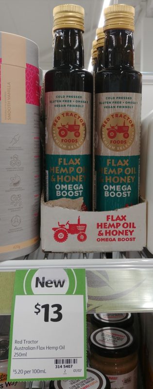 Red Tractor Foods 250mL Flax Hemp Oil & Honey Omega Boost