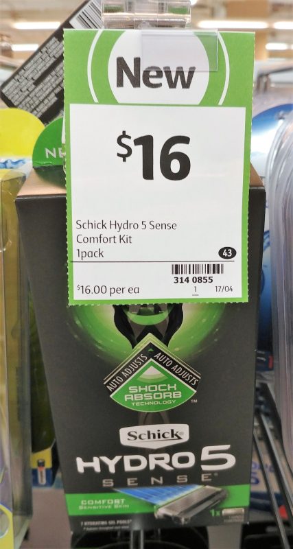Schick 1 Pack Hydro 5 Sense Razor